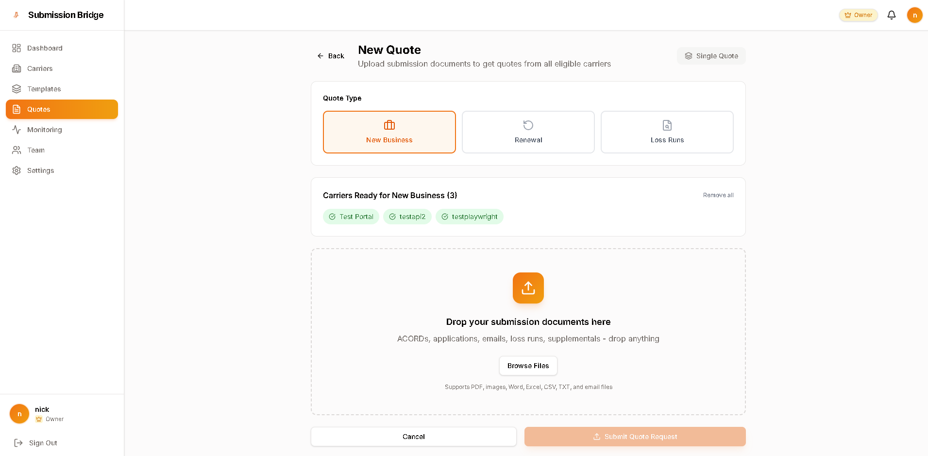 Quote Interface